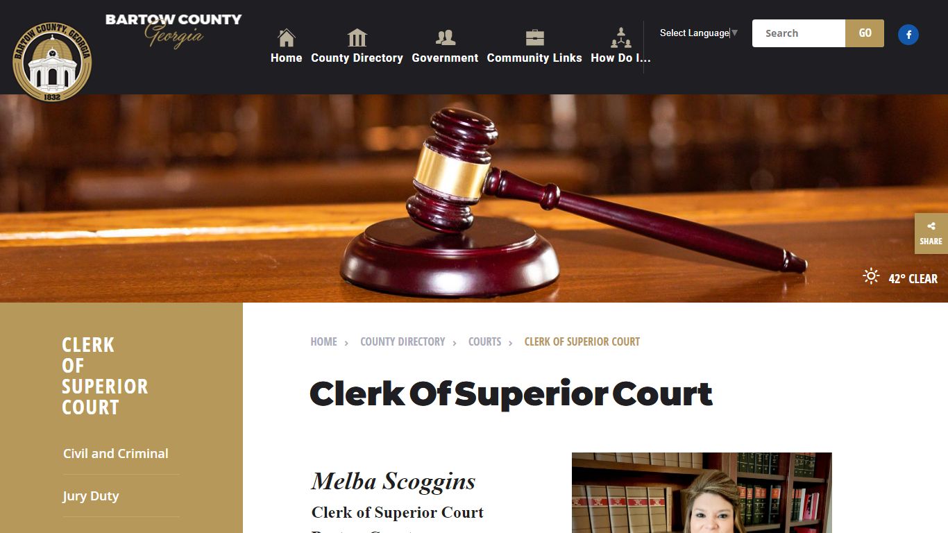 Clerk of Superior Court - Bartow County, Georgia